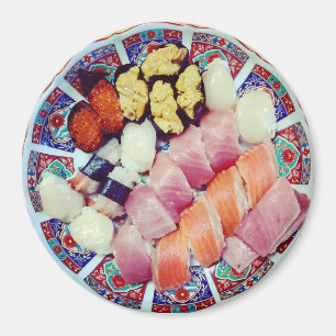 Plätera av den läckra Sushikylskåpmagneten Magnet