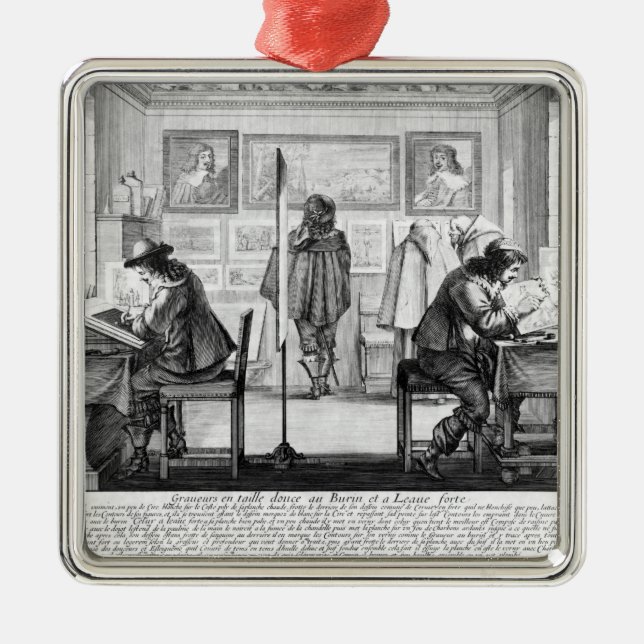 Plätera gravörer som är funktionsdugliga med julgransprydnad metall (Framsidan)