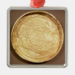 Plätera (guld) julgransprydnad metall