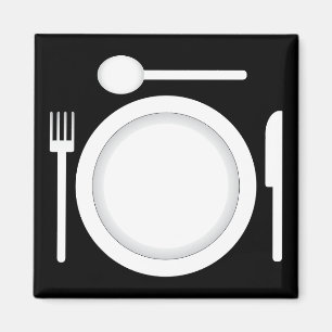 Plätera knivar dela sig och skedar magnet