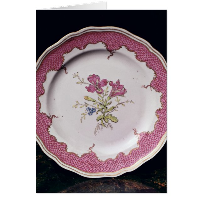 Plätera med botanisk design hälsningskort (Framsidan)