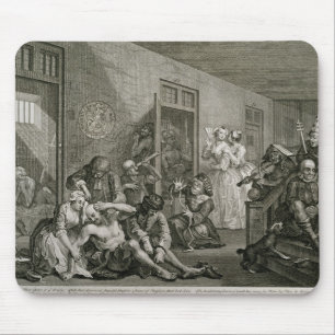 Plätera VIII från en rakes framsteg, 1735 Musmatta