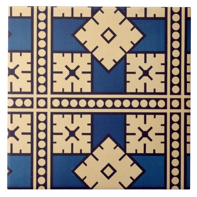 Plätera XLIV från "studier i design", c.1874-76 Kakelplatta (Framsidan)