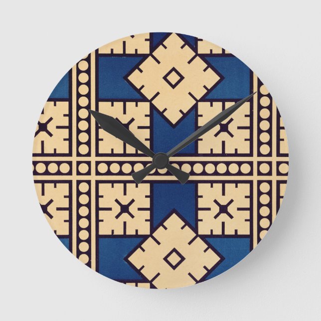 Plätera XLIV från "studier i design", c.1874-76 Rund Klocka (Framsida)
