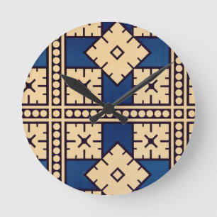 Plätera XLIV från "studier i design", c.1874-76 Rund Klocka