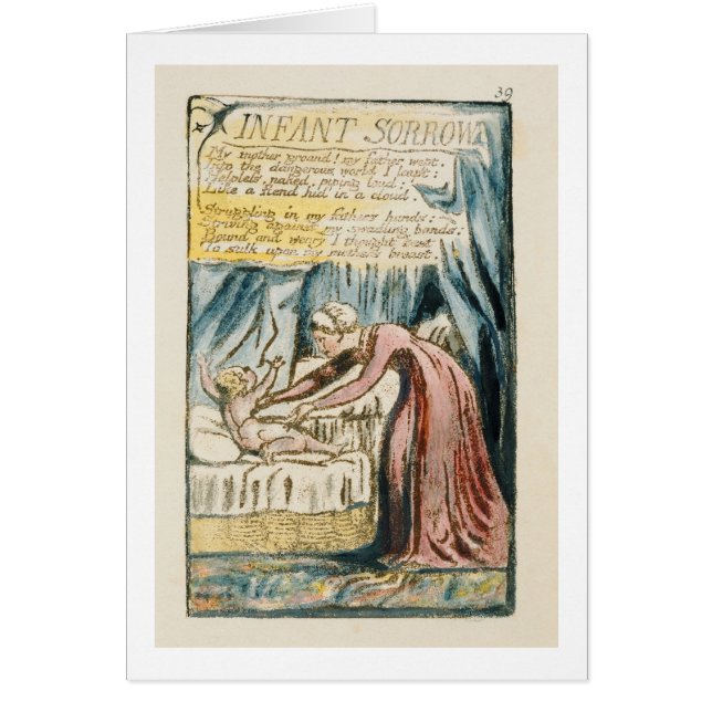 "Pläterar begynna sorg", 39 (Bentley 48) från Hälsningskort (Framsidan)