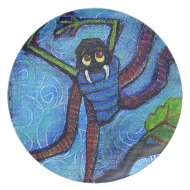 pläterar det gigantiska kryp för blått tallrik (Framsidan)