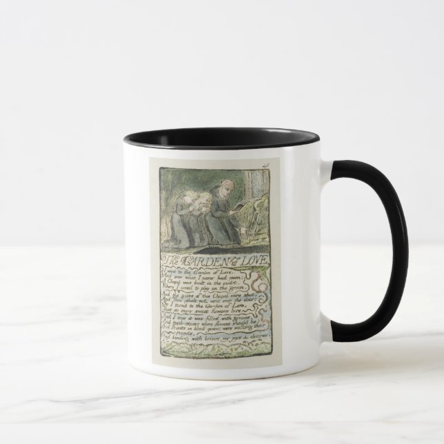 "Pläterar trädgården av kärlek", 45 (Bentley 44) Mugg (Höger)