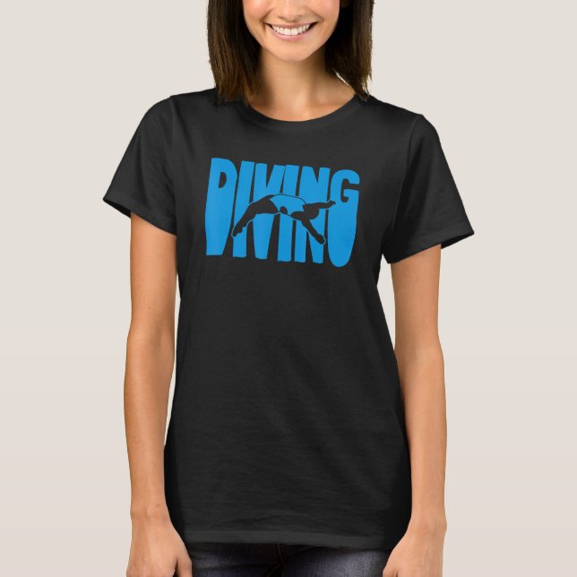 Platform Diver Girl Springboard Diving 1 T Shirt (Framsida)