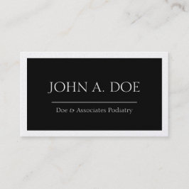 Platina för baner för svart för läkarundersökning visitkort