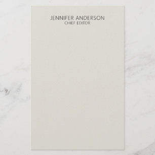 Platina Grå Professionell Modern Enkel Minimalisti Brevpapper
