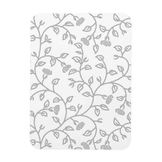 Platina, Snow Drift, Star Dust dekorativ design. Magnet (Vertikal)