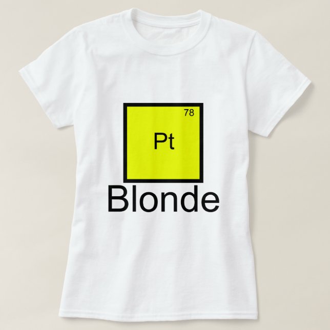 Platinablond Element Puns-Shirt T Shirt (Design framsida)