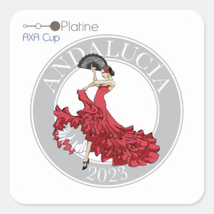 Platine, AXA Kopp Sticker (Andalucía) Fyrkantigt Klistermärke