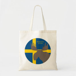 Platine Moose Design Tote Tygkasse