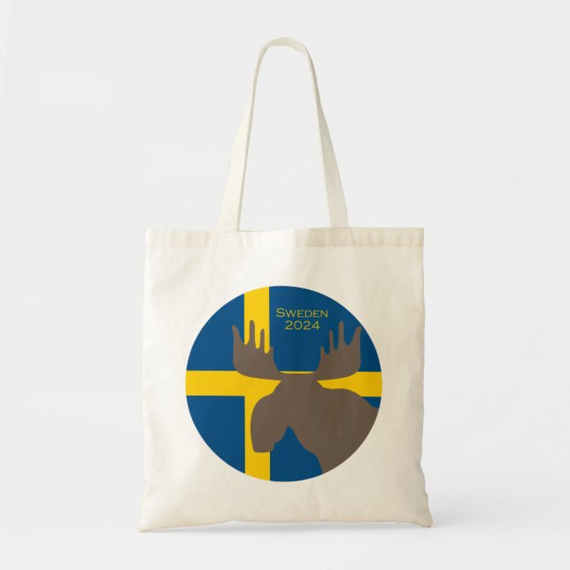 Platine Moose Design Tote Tygkasse (Framsidan)