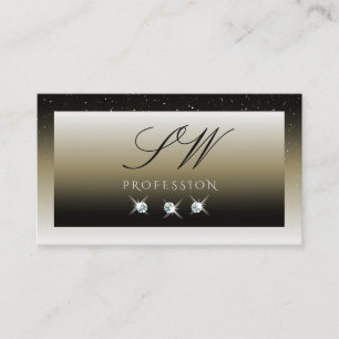 Platinum Beige Gradient Gnistra Diamonds Initialer Visitkort