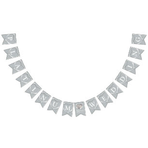 Platinum bröllop-årsdagen 70:e fotobuntning vimplar