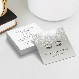 Platinum Glow Aesthetician Fyrkantigt Visitkort