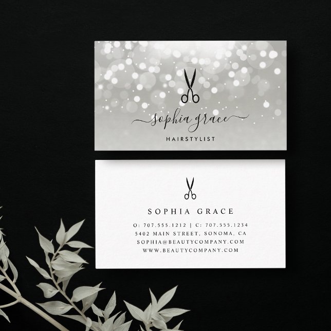 Platinum Glow Hairstylst Visitkort (Skapare uppladdad)
