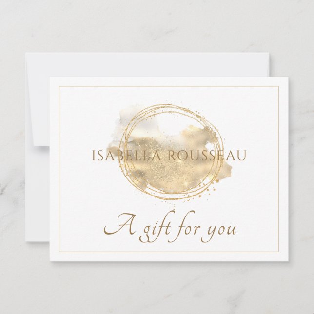 Platinum Gold Glitter Jewelry Gift Certificate (Framsida)