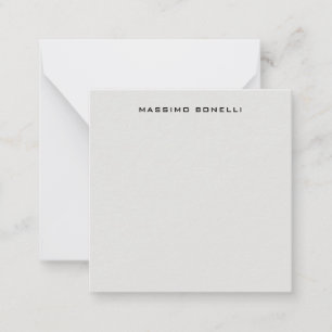 Platinum Grå Minimalistisk Enkel Läsbar Modern Anteckningskort