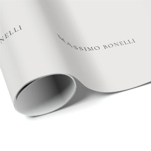 Platinum Grå Minimalistisk Enkel Modern Presentpapper