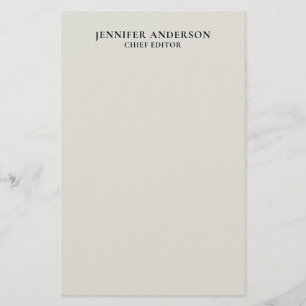 Platinum Grå Professionell Modern Enkel Minimalist Brevpapper