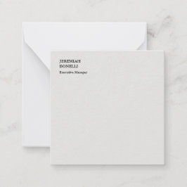 Platinum grått minimalist modern anteckningskort