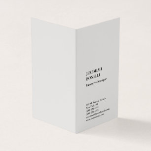 Platinum grått minimalistisk modern premie silke visitkort