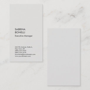 Platinum grått minimalistisk modern premie silke visitkort