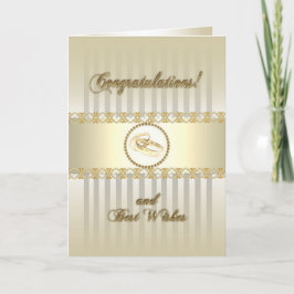 Platinum Guld Bröllop Greeting Card Kort