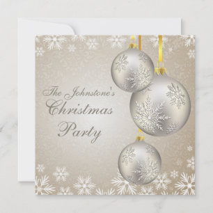 Platinum Guld jul Bollar Party Inbjudningar