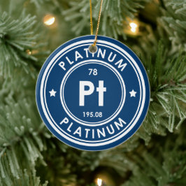 Platinum Inslag Blue Ceramic Ornament
