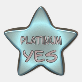 Platinum Ja Stjärnformat Klistermärke