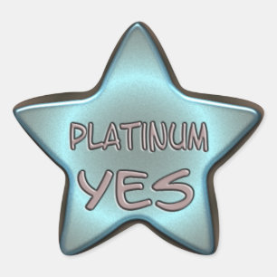 Platinum Ja Stjärnformat Klistermärke