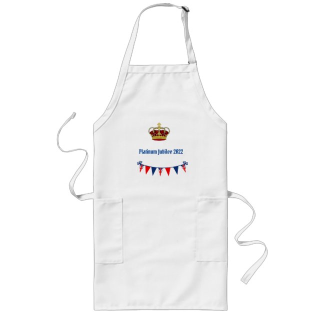 Platinum Jubilee 2022 Apron Långt Förkläde (Framsidan)