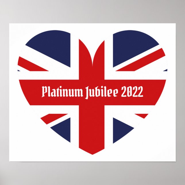 Platinum Jubilee 2022/England Flagga Poster (Framsidan)