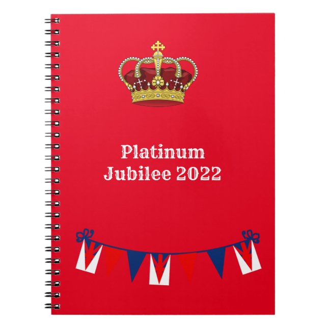 Platinum Jubilee 2022 Firande Anteckningsbok (Framsidan)