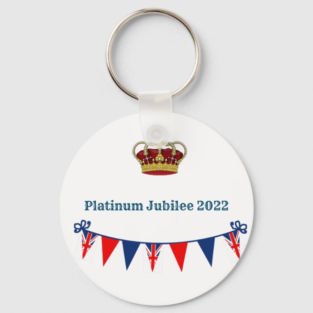 Platinum Jubilee 2022 Firande Keychain Nyckelring (Framsida)
