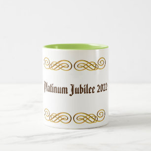 Platinum Jubilee 2022 Guld Två-Tonad Mugg