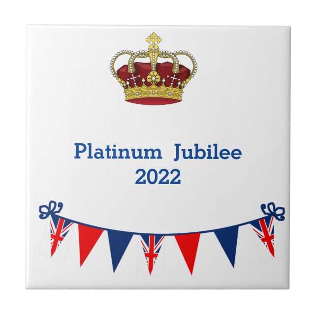 Platinum Jubilee 2022 Kakelplatta (Framsidan)