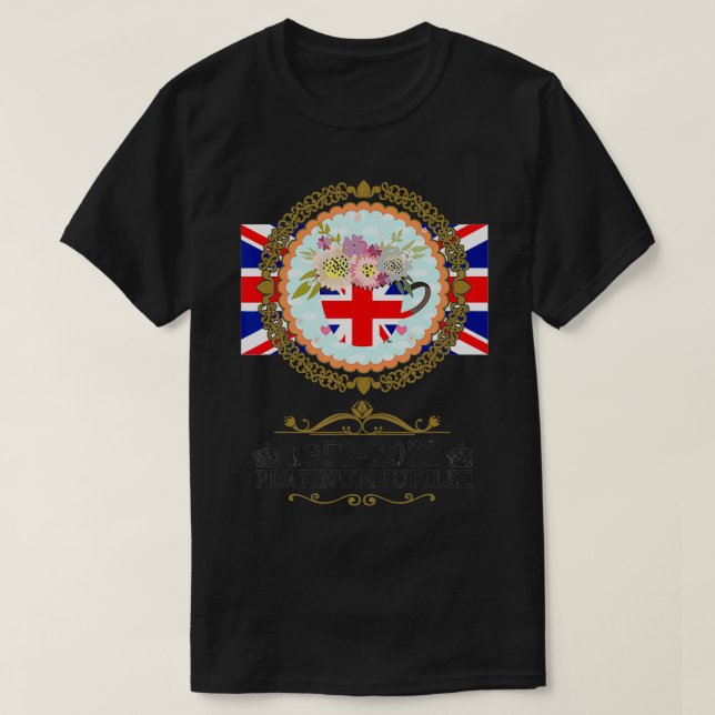 Platinum Jubilee 2022 Union För barn Jubilee Teacu T Shirt (Design framsida)
