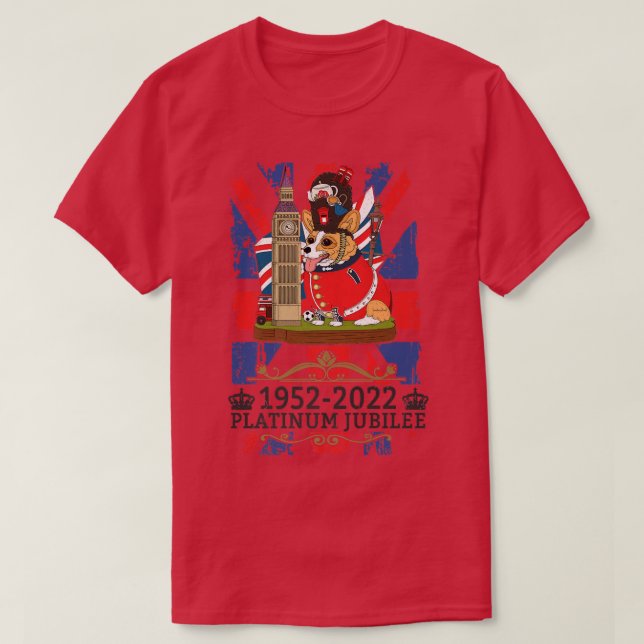 Platinum Jubilee 2022 Union Jack För barn & Jubile T Shirt (Design framsida)