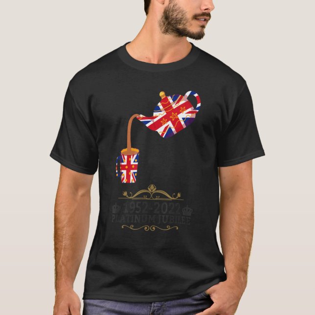 Platinum Jubilee 2022 Union Jack För barn & Jubile T Shirt (Framsida)