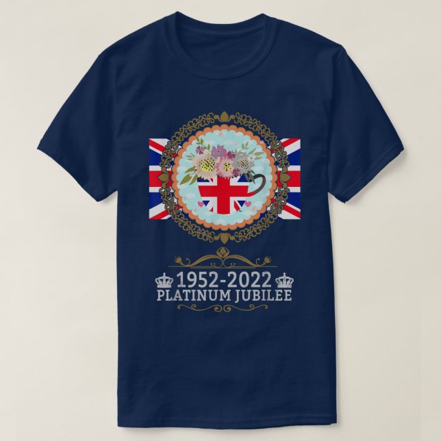 Platinum Jubilee 2022 Union Jack För barn & Jubile T Shirt (Design framsida)