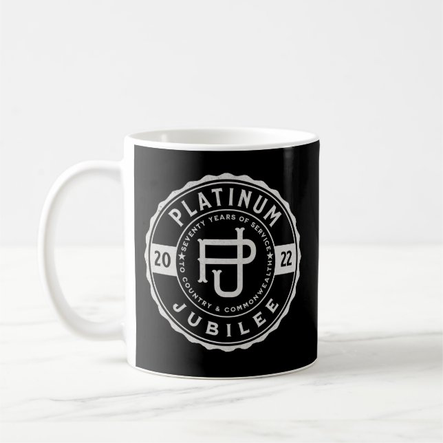Platinum Jubilee 70-årsdag för drottning Kaffemugg (Vänster)