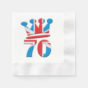 Platinum Jubilee Queen Elizabeth 70 år Pappersservett