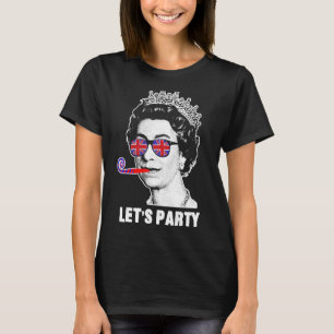 Platinum Jubilee Queen & Union Jack Låt oss Party T Shirt