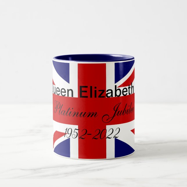 Platinum Jubilee.  Två-Tonad Mugg (Center)